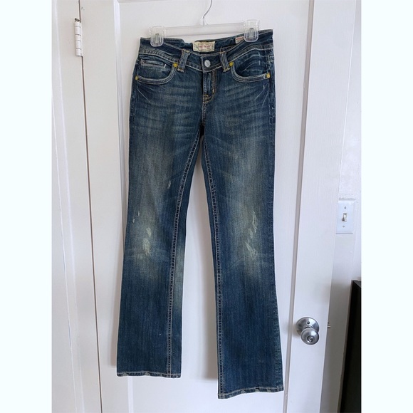 MEK Denim USA Size W27 34L Mykonos Distressed Jeans - Picture 1 of 4